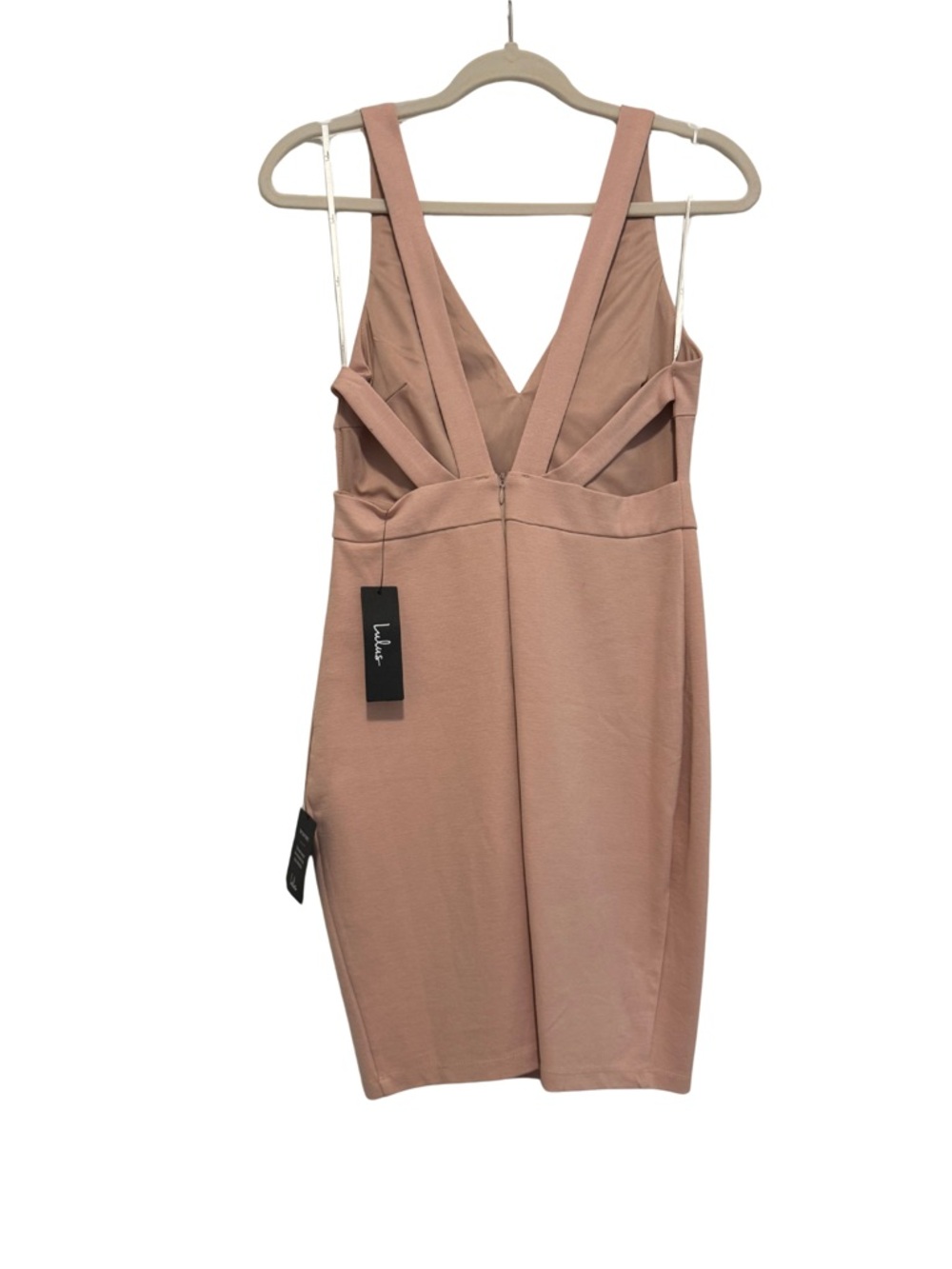 Lulus Sleeveless V-Neck Blush Bodycon Dress - Picture 7 of 11